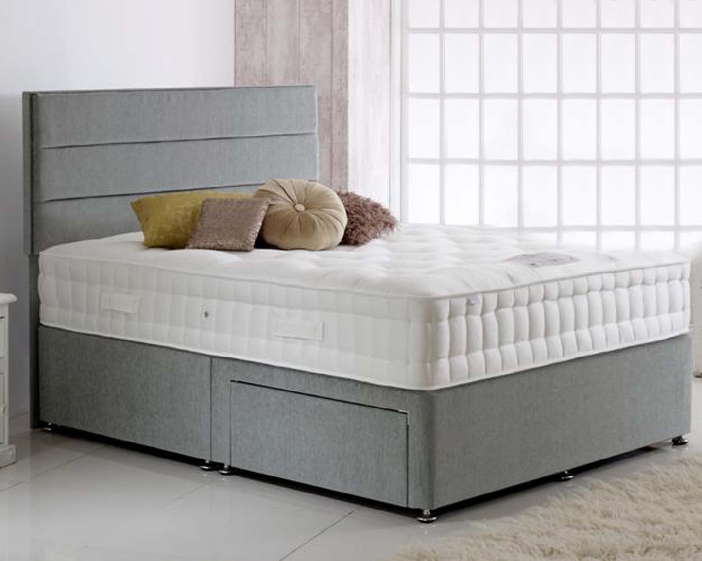 Natural 7000 Pocket Spring Wool Cashmere & Silk Mattress (Medium Firm)
