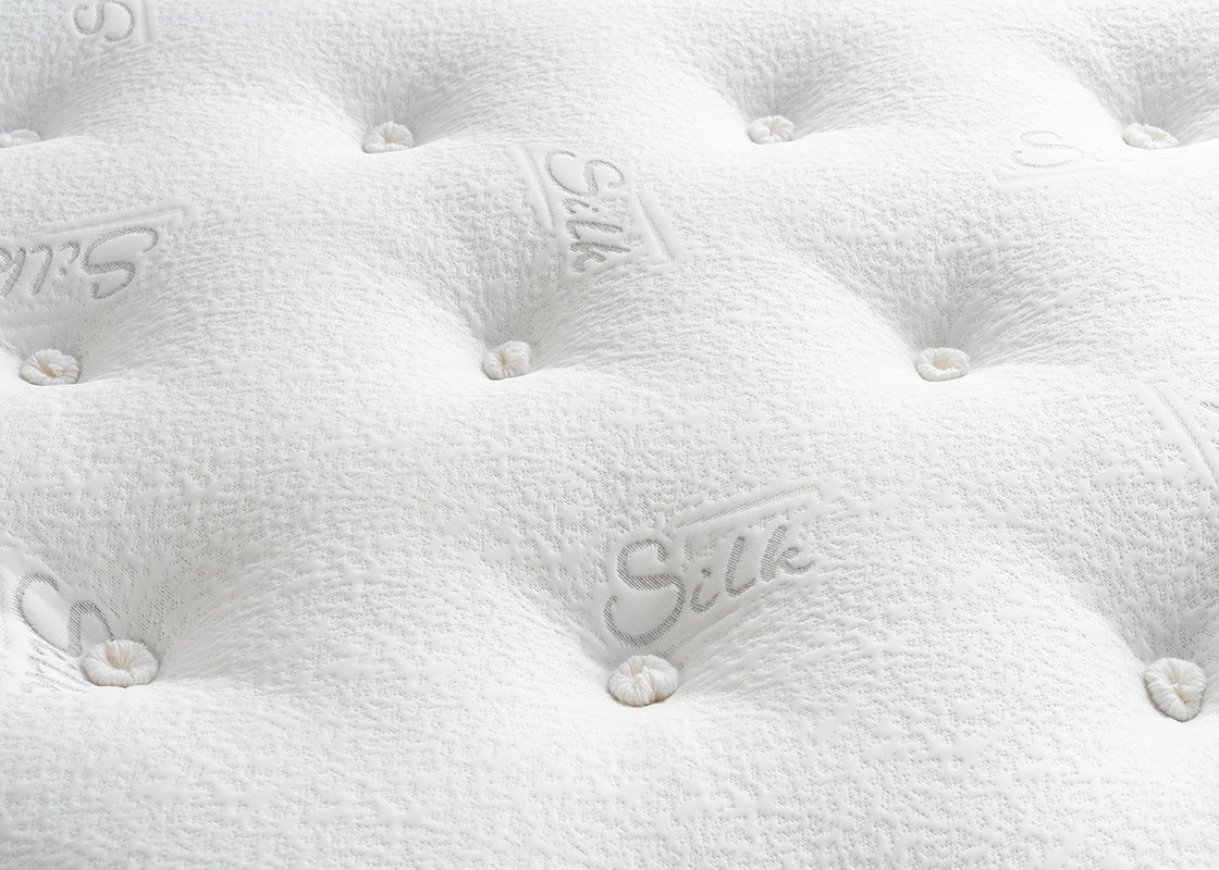 Premium Silk & Wool 3000 Pocket Spring Natural Mattress (Medium Firm)