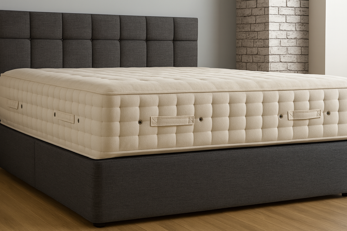 10,000 Pocket Spring 100% Natural Alpaca Wool, Lambs Wool, Cotton, Spanish Natural Linen, Alaskan King Bed / Mattress