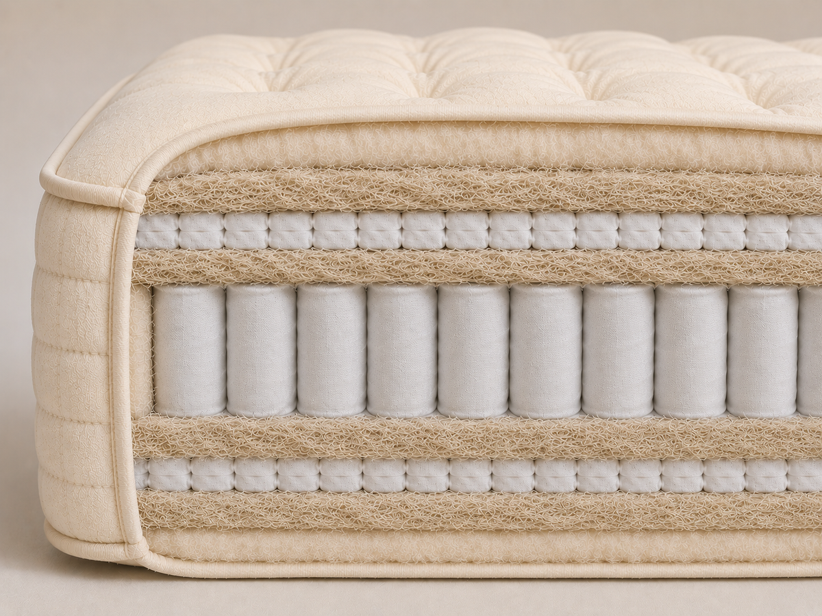 100% Organic Hemp 6000 Pocket Spring Suvin Gold Cotton Mattress