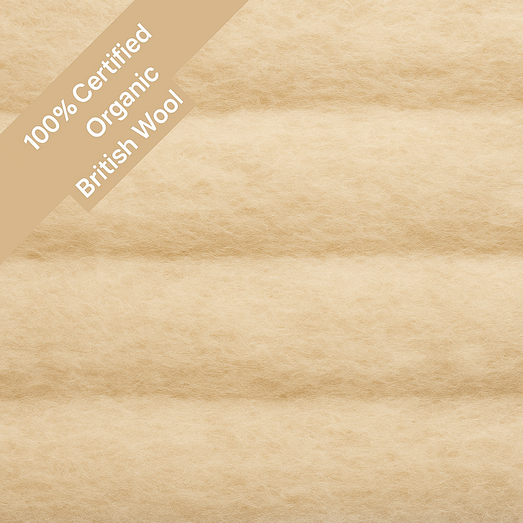 100% Organic Wool & Suvin Organic Gold Cotton Hand Tufted 3000 Air Suspension Pocket Spring Mattress