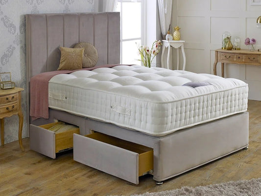 Natural Deluxe 1000 Pocket Spring Cotton Filled Mattress (Medium)