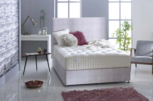 The Ultimate Alpaca Wool, Lambs Wool, Cashmere, Silk & Cotton 10,000 Pocket Spring Mattress (Choice Of Medium Or Firm)