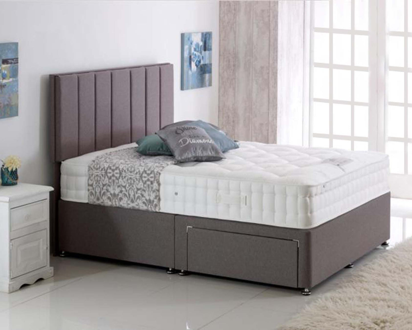 Natural Elegance 5000 Pocket Spring Wool Cashmere & Silk Mattress (Medium To Firm)