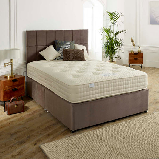 Natural Cotton & Wool Mattress 1000/1500/2000 Pocket Spring Mattress (Soft) (Medium) Or (Medium Firm)