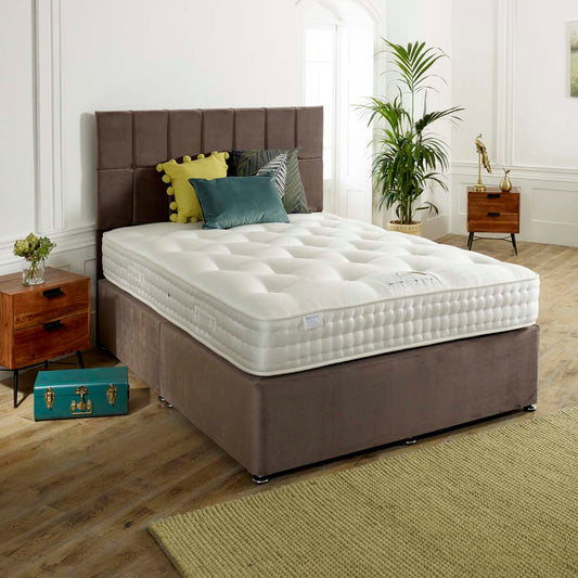 100% Natural Merino Wool & Cotton 1000/1500/2000 Pocket Spring Mattress ( Choice Of Soft, Medium, Medium To Firm)