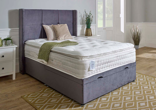Natural Elegance 3000 Pillow Top Mattress: Medium To Firm, Filled With Lambs Wool, Cashmere, Alpaca Wool, Silk & Cotton.