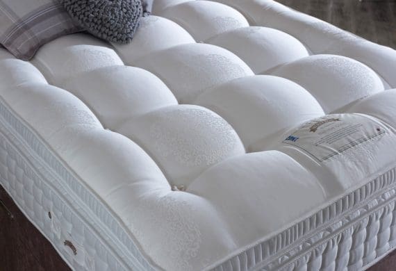 Natural Deluxe 3500 Pocket Spring Wool Cashmere Silk & Cotton Mattress (Medium)